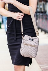 Taupe Cloud 9 Quilted Crossbody