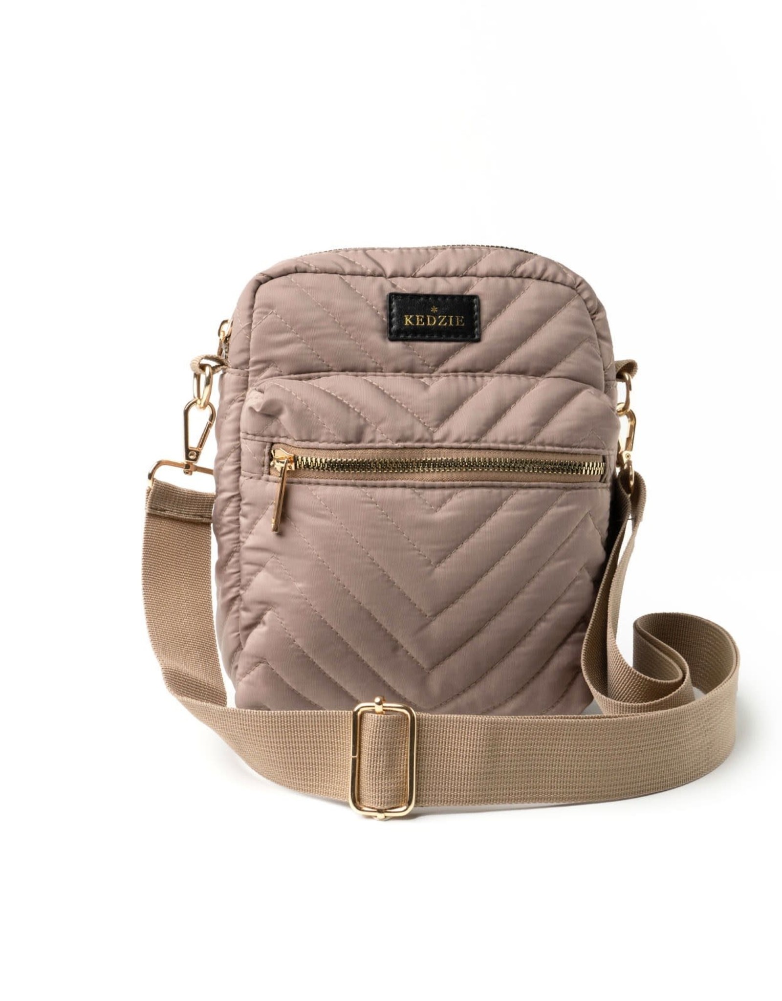 Taupe Cloud 9 Quilted Crossbody