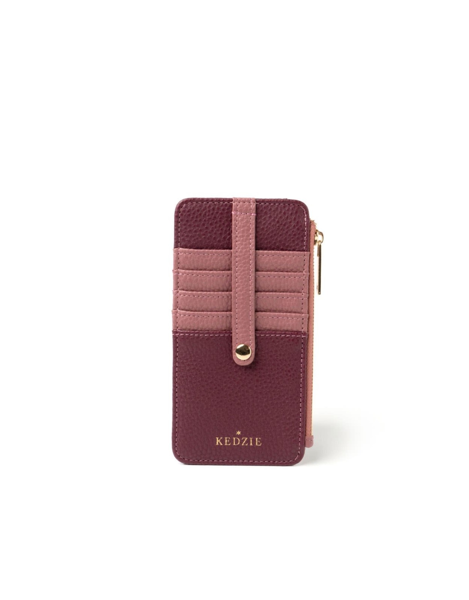 Wine/Mauve Essentials Only Zippered Wallet