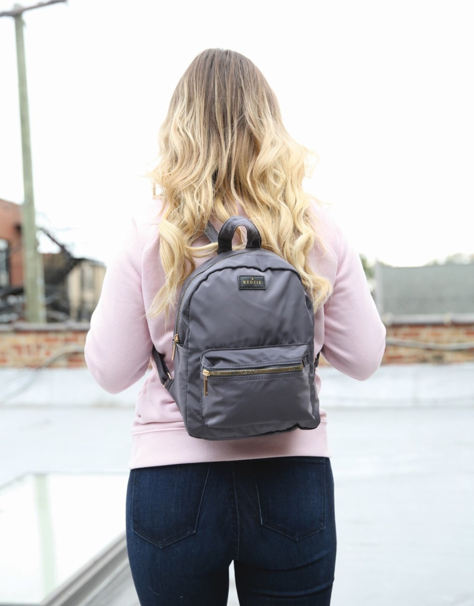 Grey Mainstreet Mini Backpack