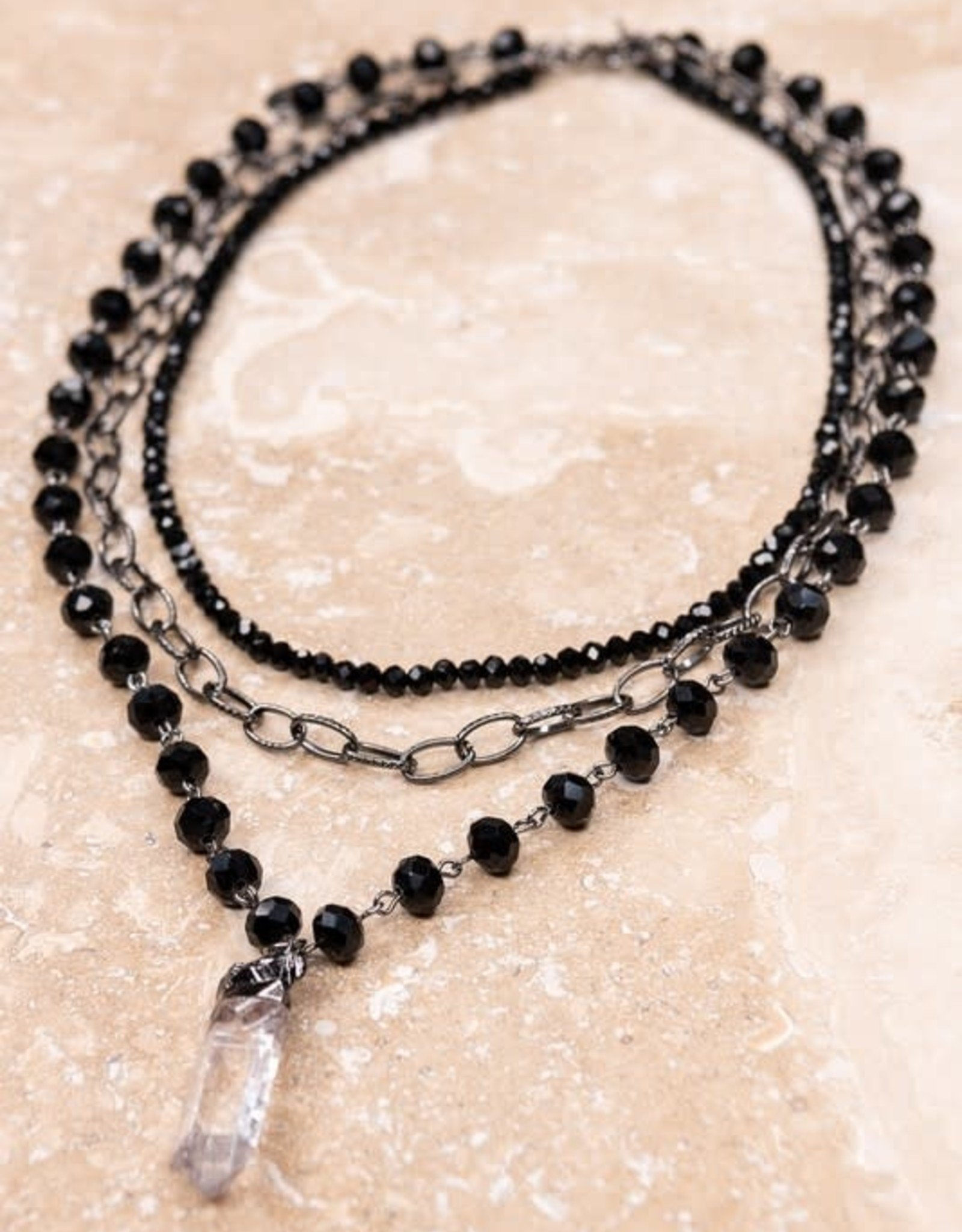 Black Lava Stone Necklace | Men's Essential Oil Diffuser Necklace |  PlayHardLookDope