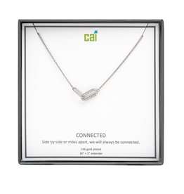 - Silver White Always Be Connected Necklace