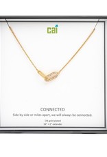 - Gold White Always Be Connected Necklace