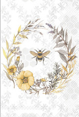 Bee Wildflower Wreath Guest Towel