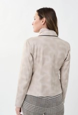 Joseph Ribkoff Stone Studded Faux Leather Jacket