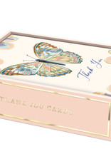 Florette Butterfly Box of 12 Thank You Notecards