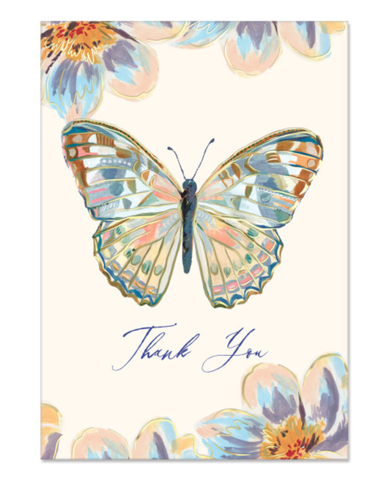 Florette Butterfly Box of 12 Thank You Notecards