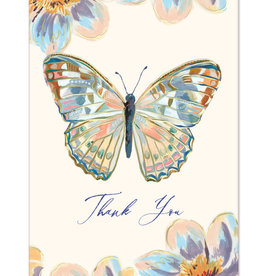 Florette Butterfly Box of 12 Thank You Notecards