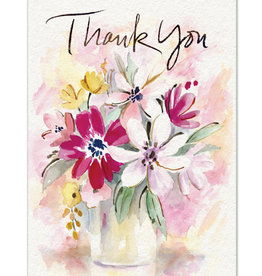 Floral Vase Box of 12 Thank You Notecards