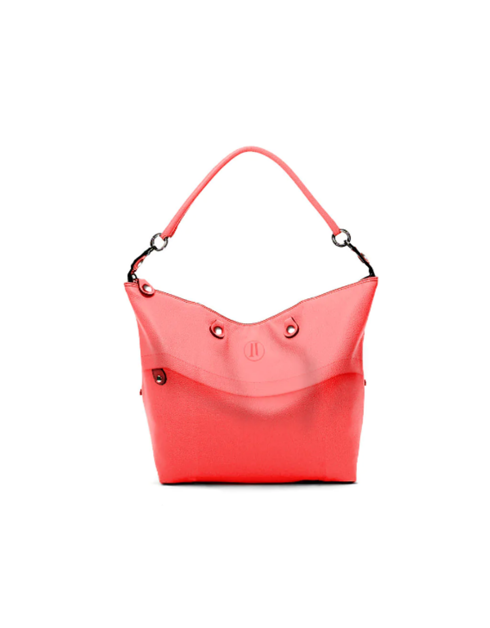 Italian Idea Red Small Genuine Pebble Leather 5 in 1 Convertible Bag