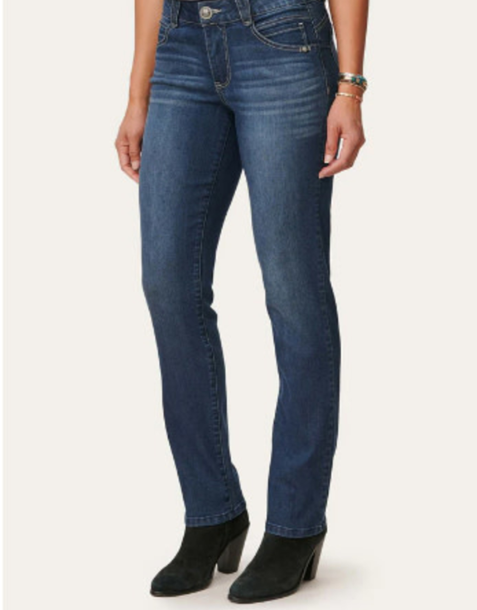 Indigo Luxe Touch Premium Straight Leg Jean - Evelie Blu Boutique