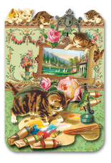 Kitty Painter 3.75 x 5.25 Greeting Card