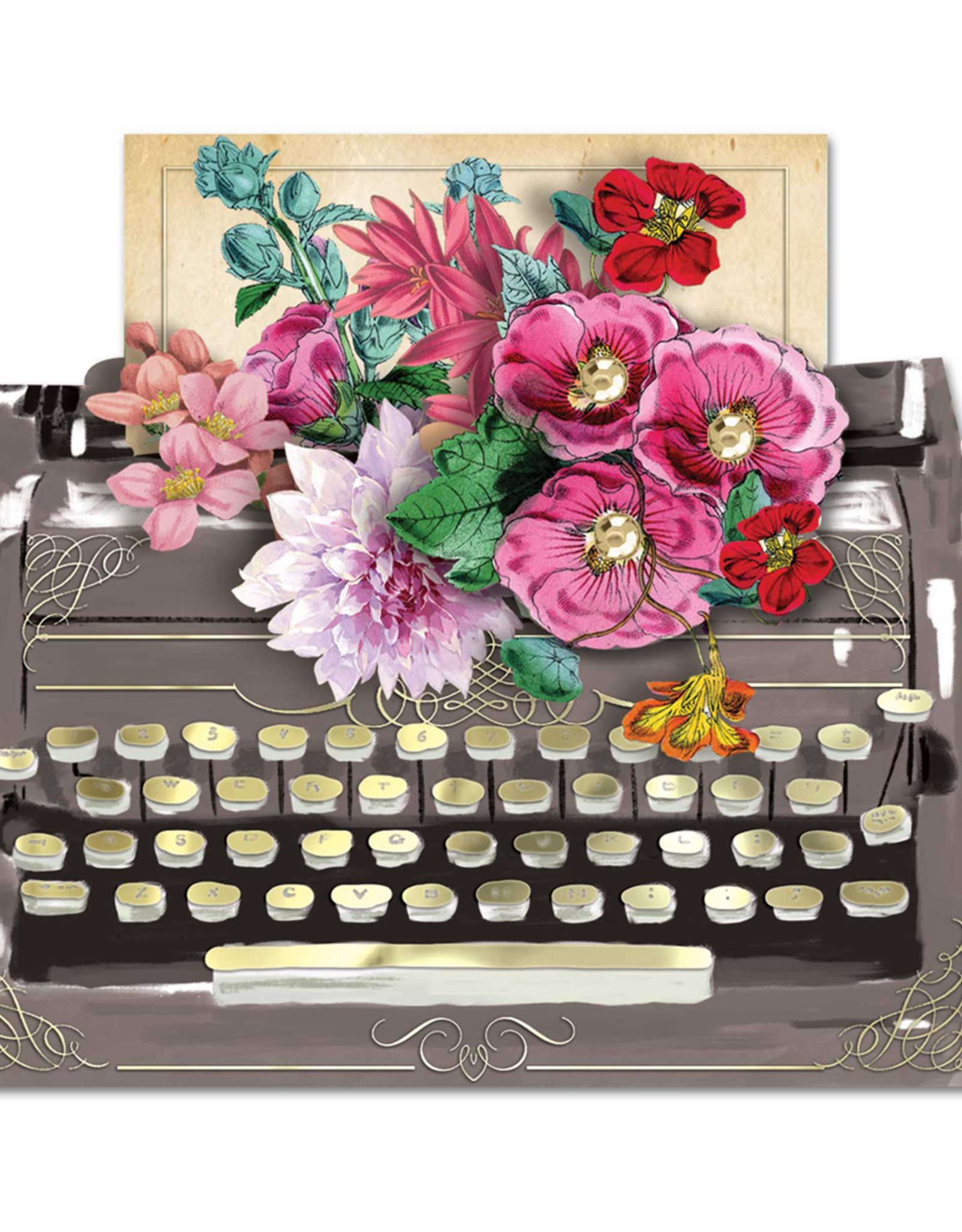 Typewriter 5 x 3.5 Greeting Card