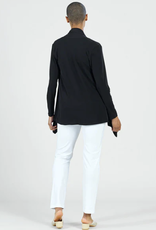 Clara Sunwoo Black Drape Tunic Length Cardigan