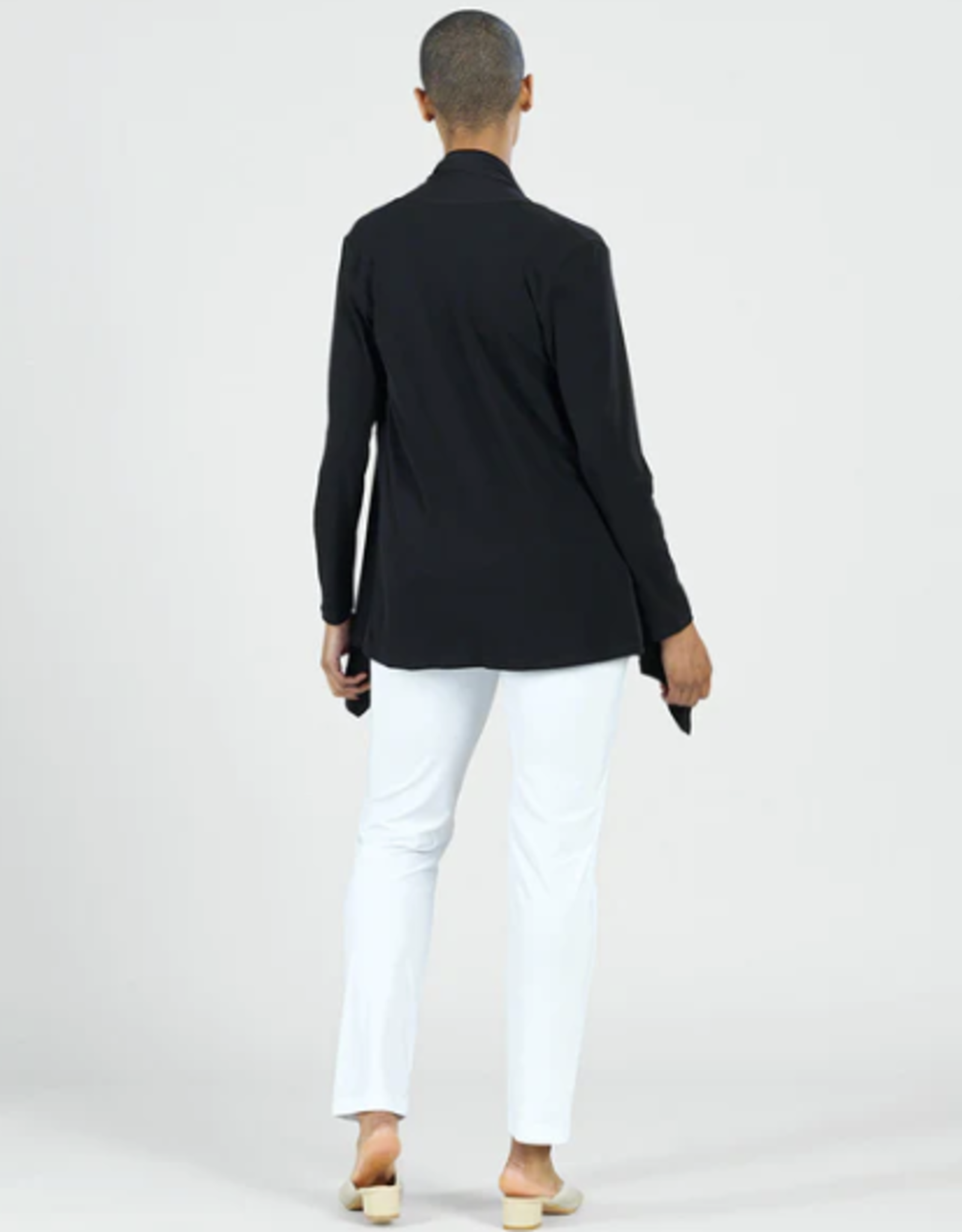 Black Drape Tunic Length Cardigan Evelie Blu Boutique