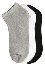 - Solid Color Pack of 3 Ankle Socks