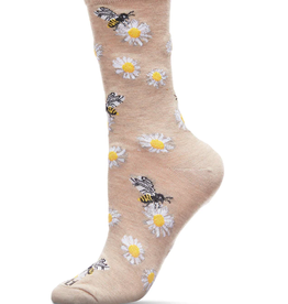 - Daisy Bees Crew  Bamboo Blend  Novelty  Sock