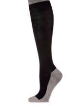 - Black Two-Tone Contrast Compression Sock  Size 9-11