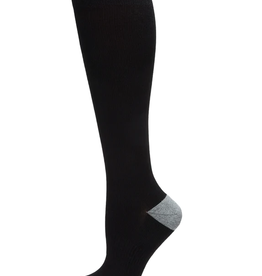 - Black Solid Cotton Compression Sock  Size 9-11