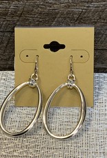 Silver Oval Ring Wire Earring