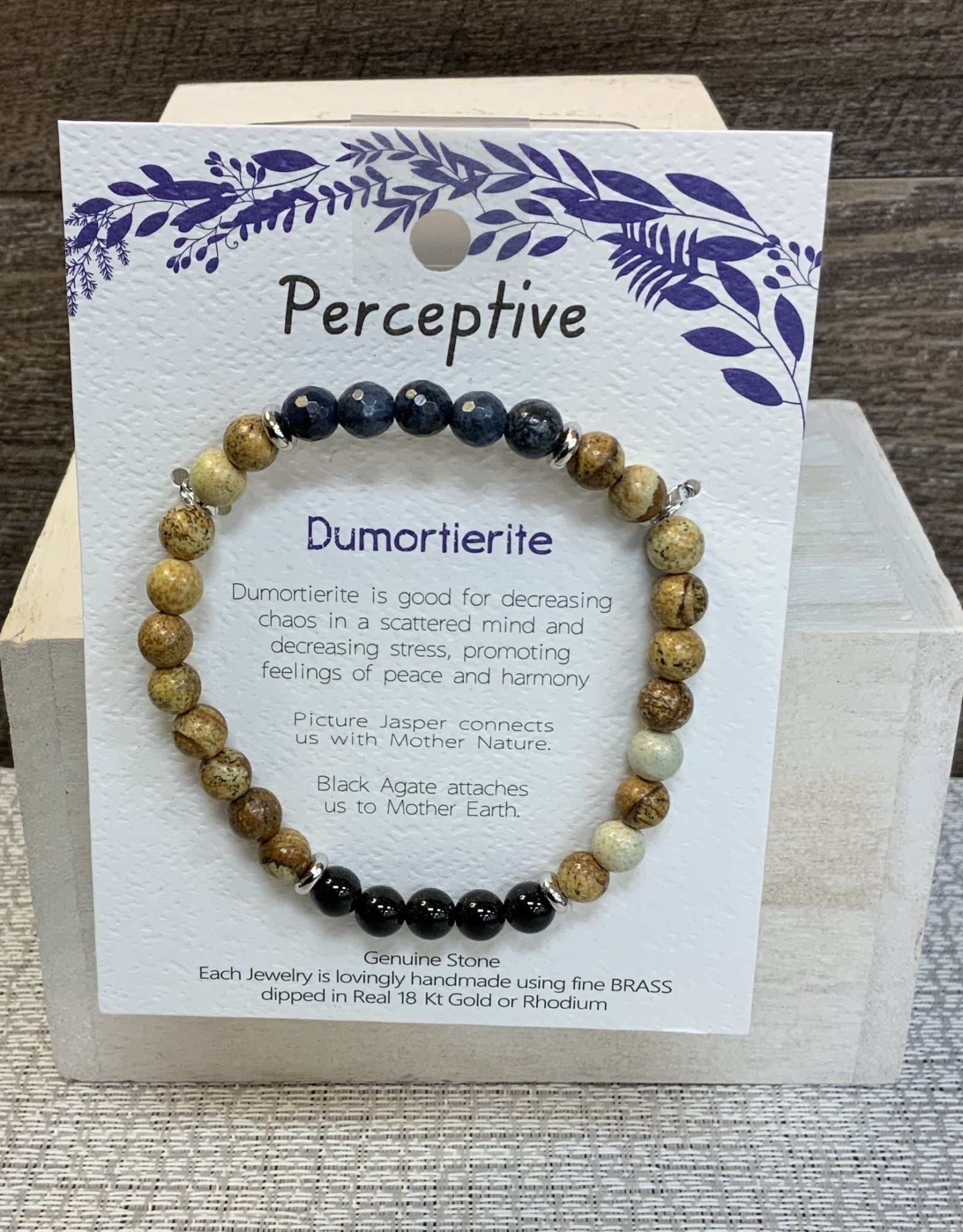 Perceptive Dumortierite Wellness Stone Bracelet