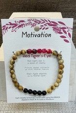 Motivation Red Tiger's Eye Wellness Stone Bracelet