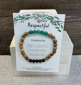 Respectful Amazonite Wellness Stone Bracelet