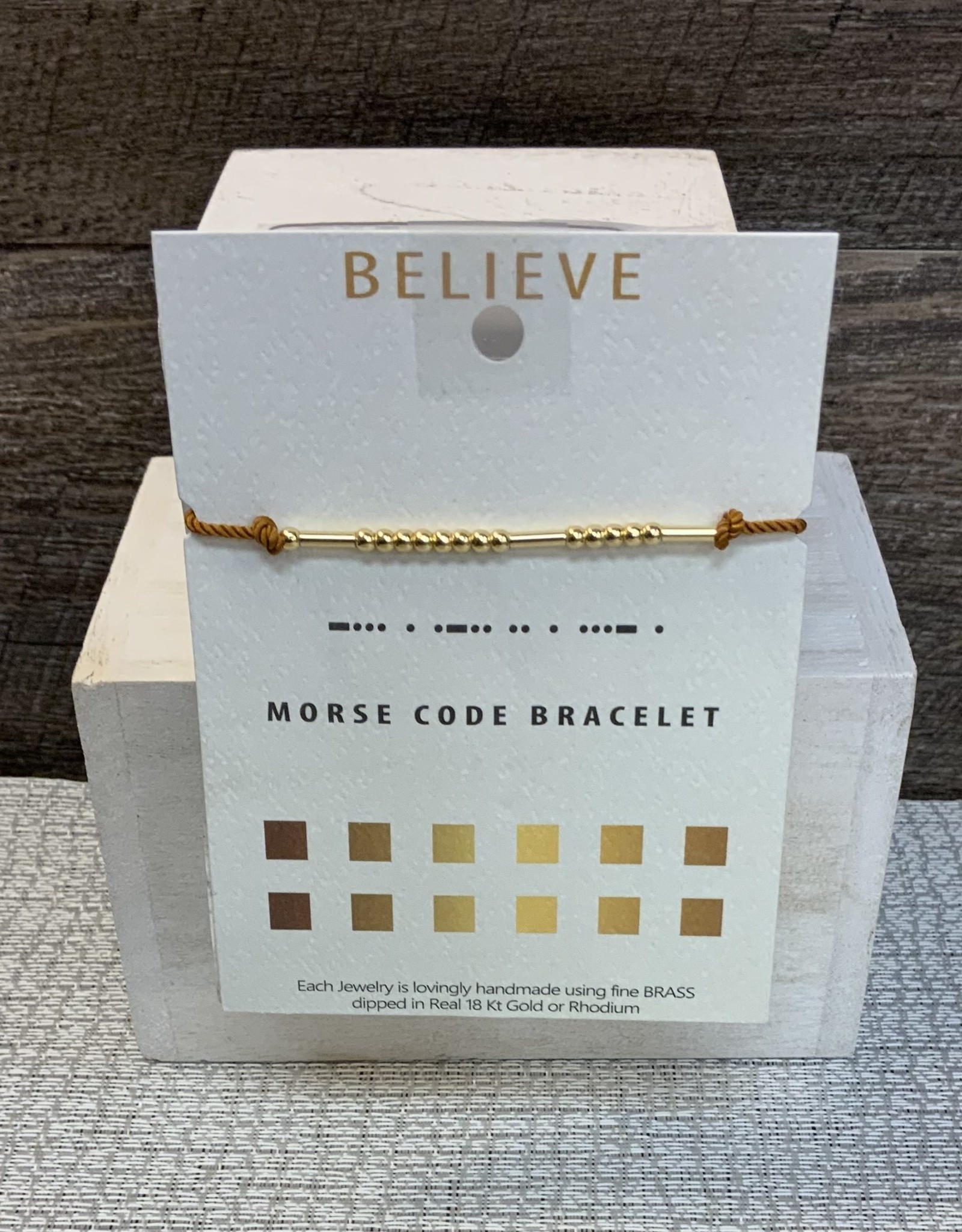 Morse Code Believe Bracelet