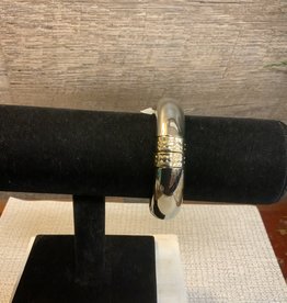 Silver/Gold Stretch Bangle Bracelet