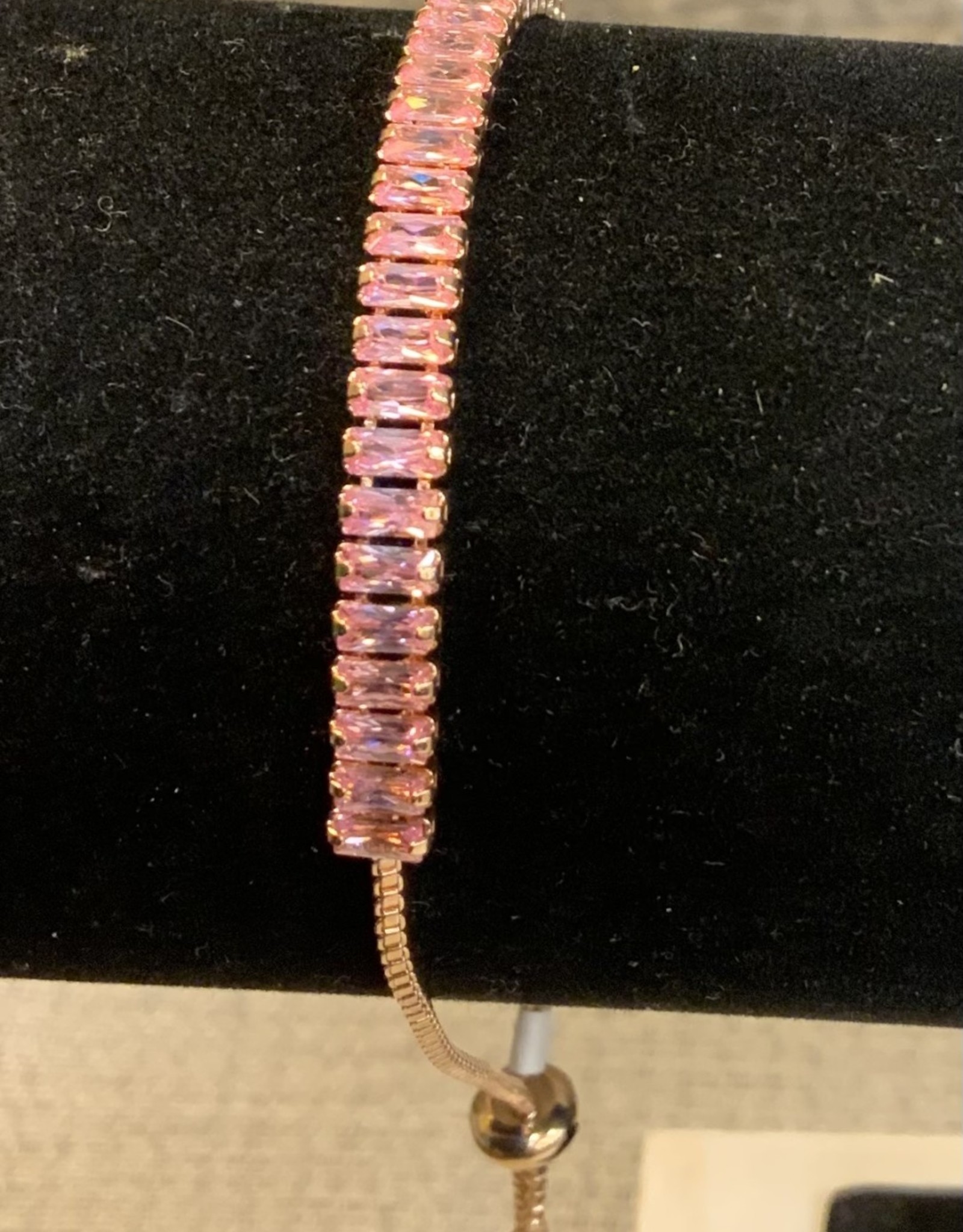 Pink Stone Slider Bracelet