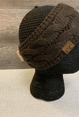 Brown Knit Headband - One Size