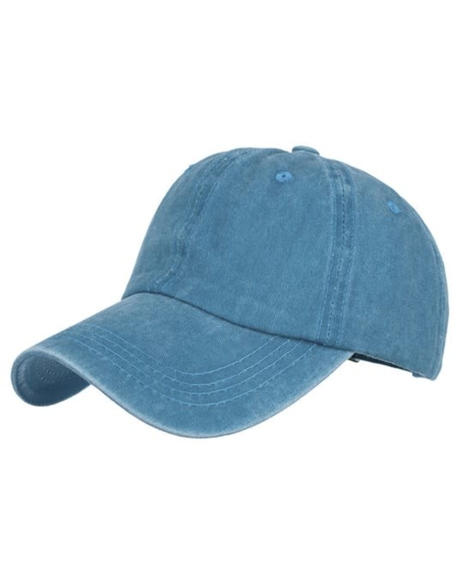 Blue Washed Brushed Vintage Baseball Cap