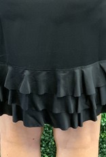 Lulu B Black Sleeveless Ruffle Trim Dress