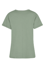 - Moss Green Cotton Short Sleeve V-Neck T-Shirt