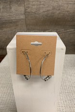 - Silver Hoop W/ 5 Round Silver Balls on Hoop Lever Post