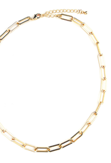 - Gold Paperclip Chain Necklace