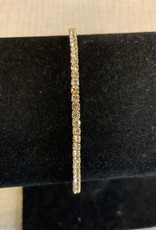 Crystal Slip-On Bracelet - Gold
