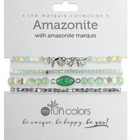 Amazonite w/Amazonite 4 pc Stretch Bracelet Set