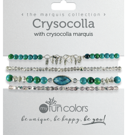 Crysocolla w/Crysocolla 4 pc Stretch Bracelet Set