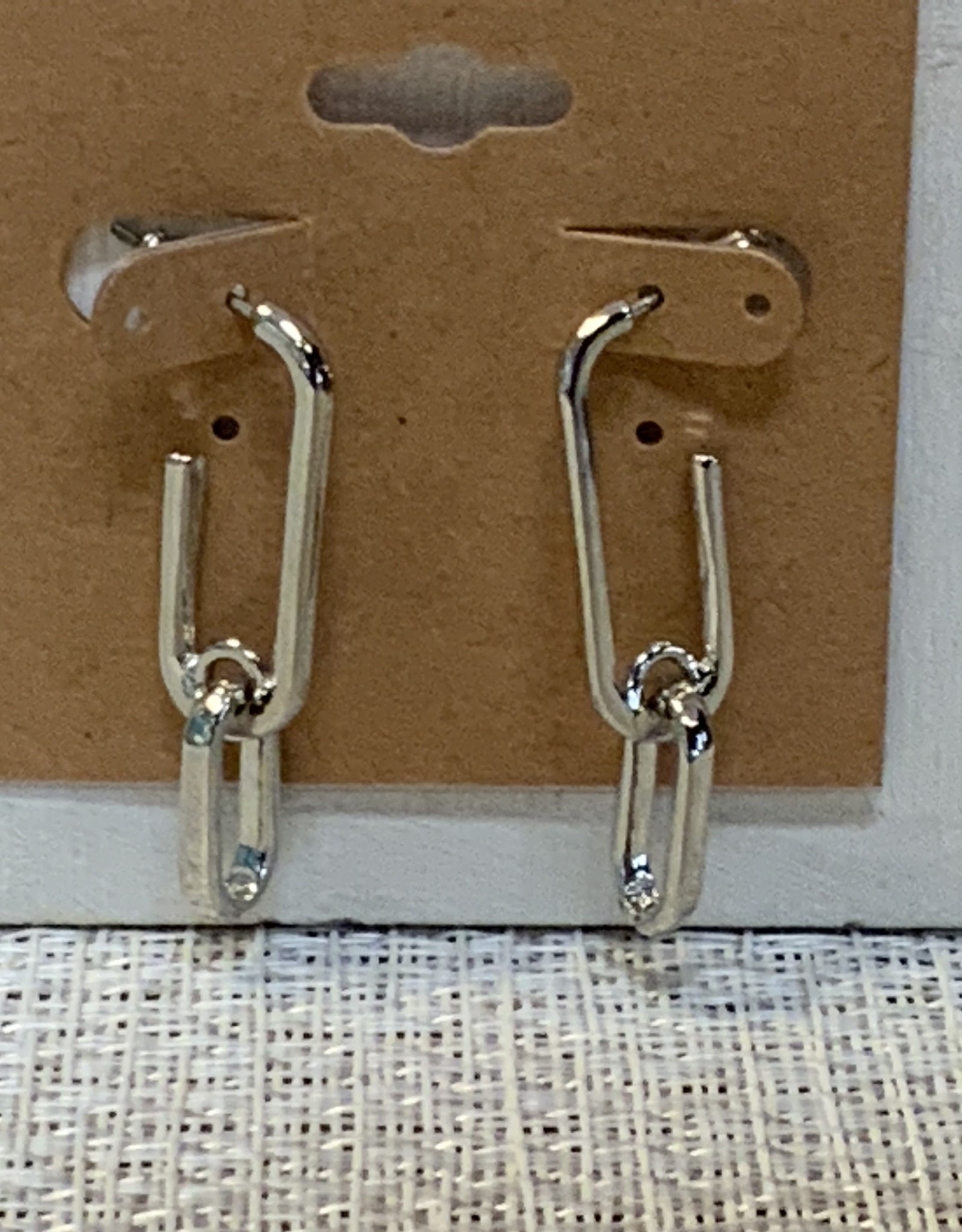Silver Double Link Post Earring