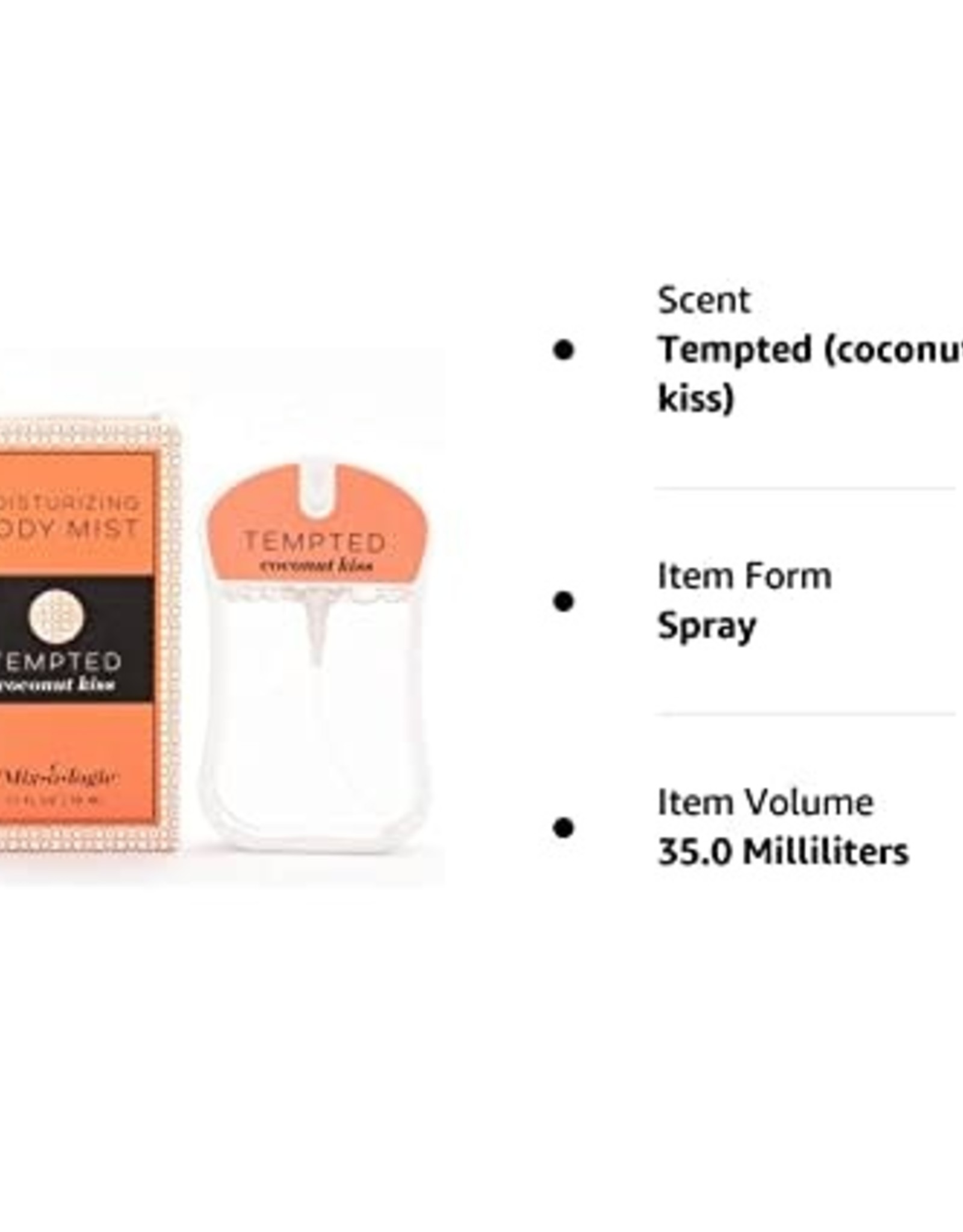 Mixologie Mixologie Body Mist Spray Tempted (Coconut Kiss)