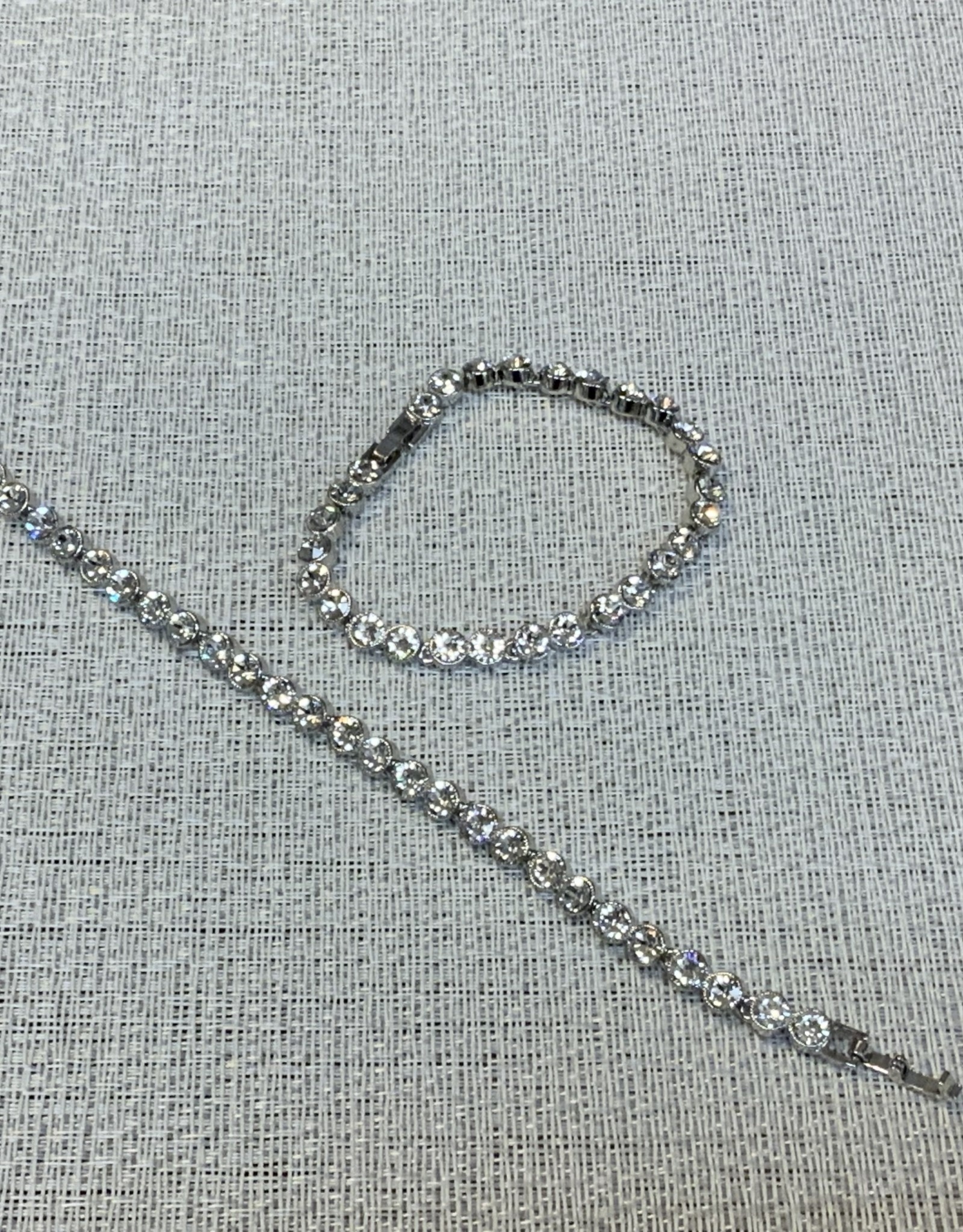 Swarovski Crystal Silver Tennis Bracelet - White