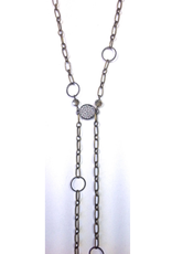 Bronze/Hematite Rings w/Long Dangles Necklace
