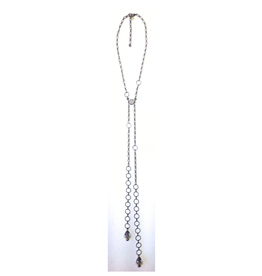 Bronze/Hematite Rings w/Long Dangles Necklace
