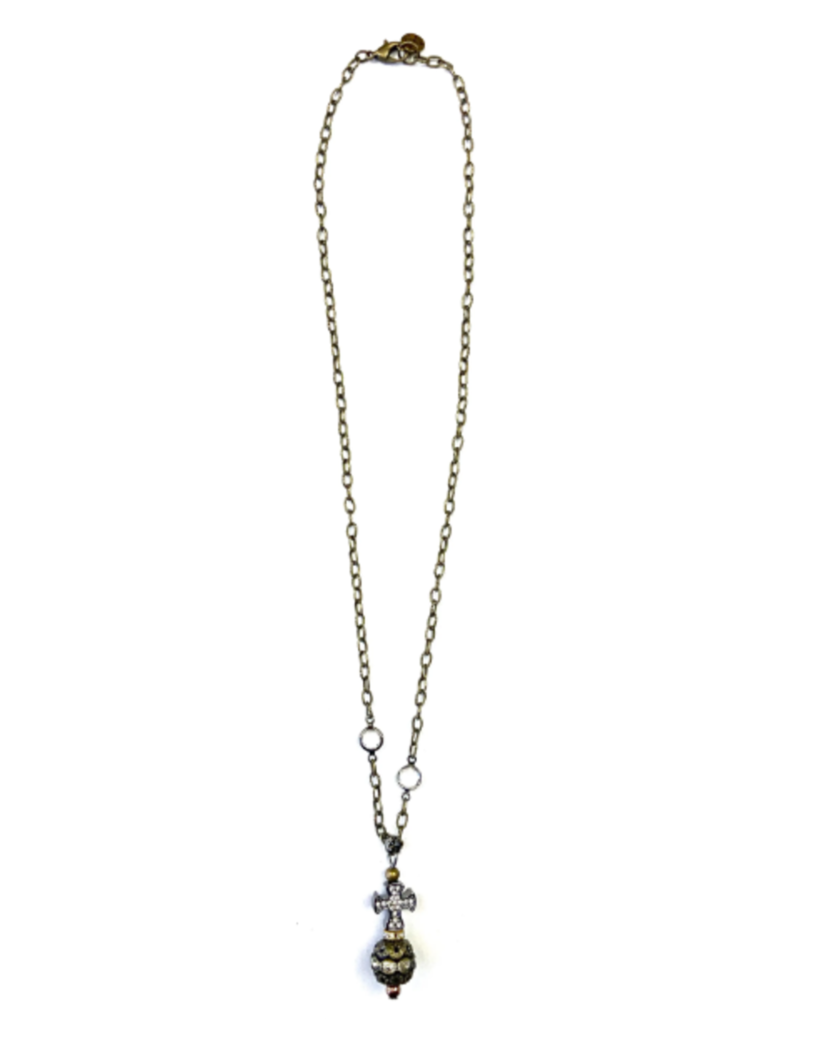 Silver Long Chain Rings Necklace - Evelie Blu Boutique