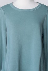 - Mint Long Sleeve Round Neck Pullover Sweat Shirt