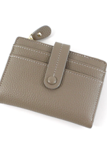 Khaki Faux Leather Short Wallet