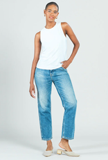 Clara Sunwoo Clara S. TK24 White High Scoop Neck Dressy Tank Top