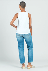 Clara Sunwoo Clara S. TK24 White High Scoop Neck Dressy Tank Top