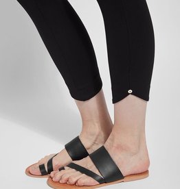 Lysse Black Crop Ponte Legging w/Ankle Embellishment
